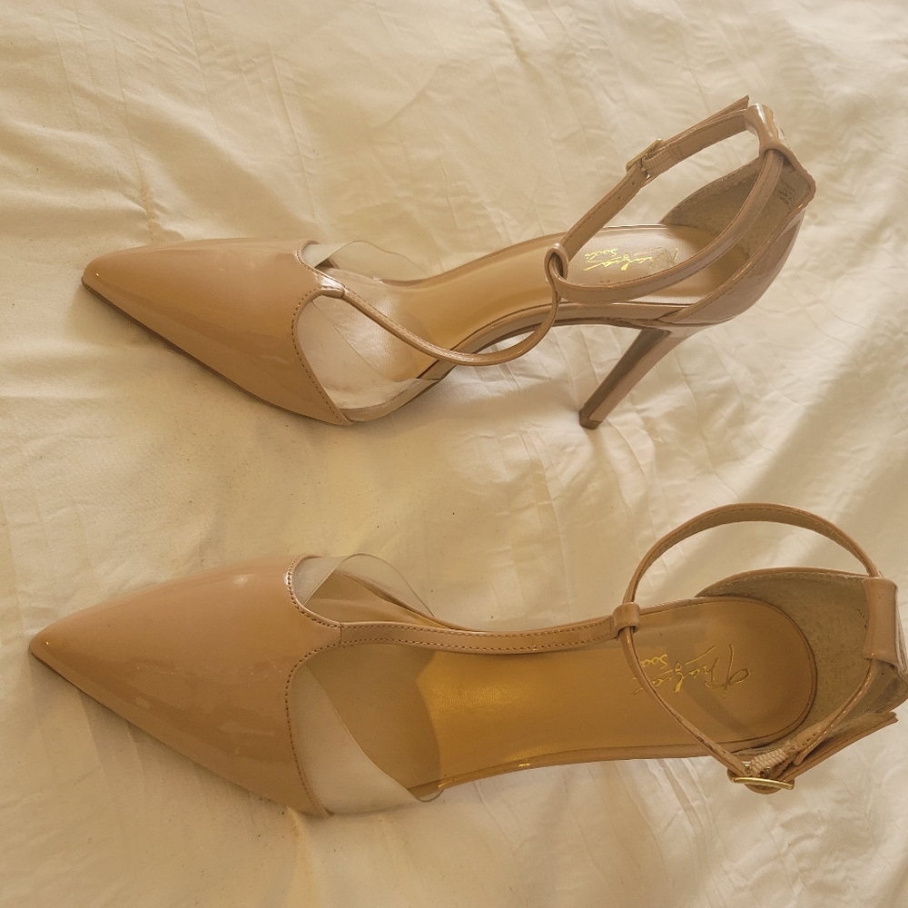 💗Thalia Sodi pumps heels ankle wrap 3 1/2 Inches, Like New